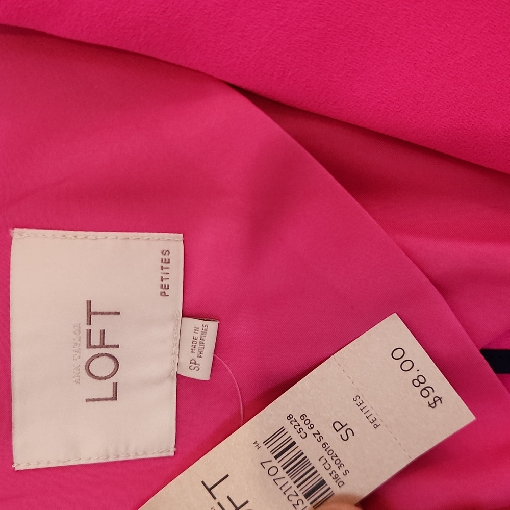 LOFT Blazer Hot Pink Womens Small - Picture 6 of 7